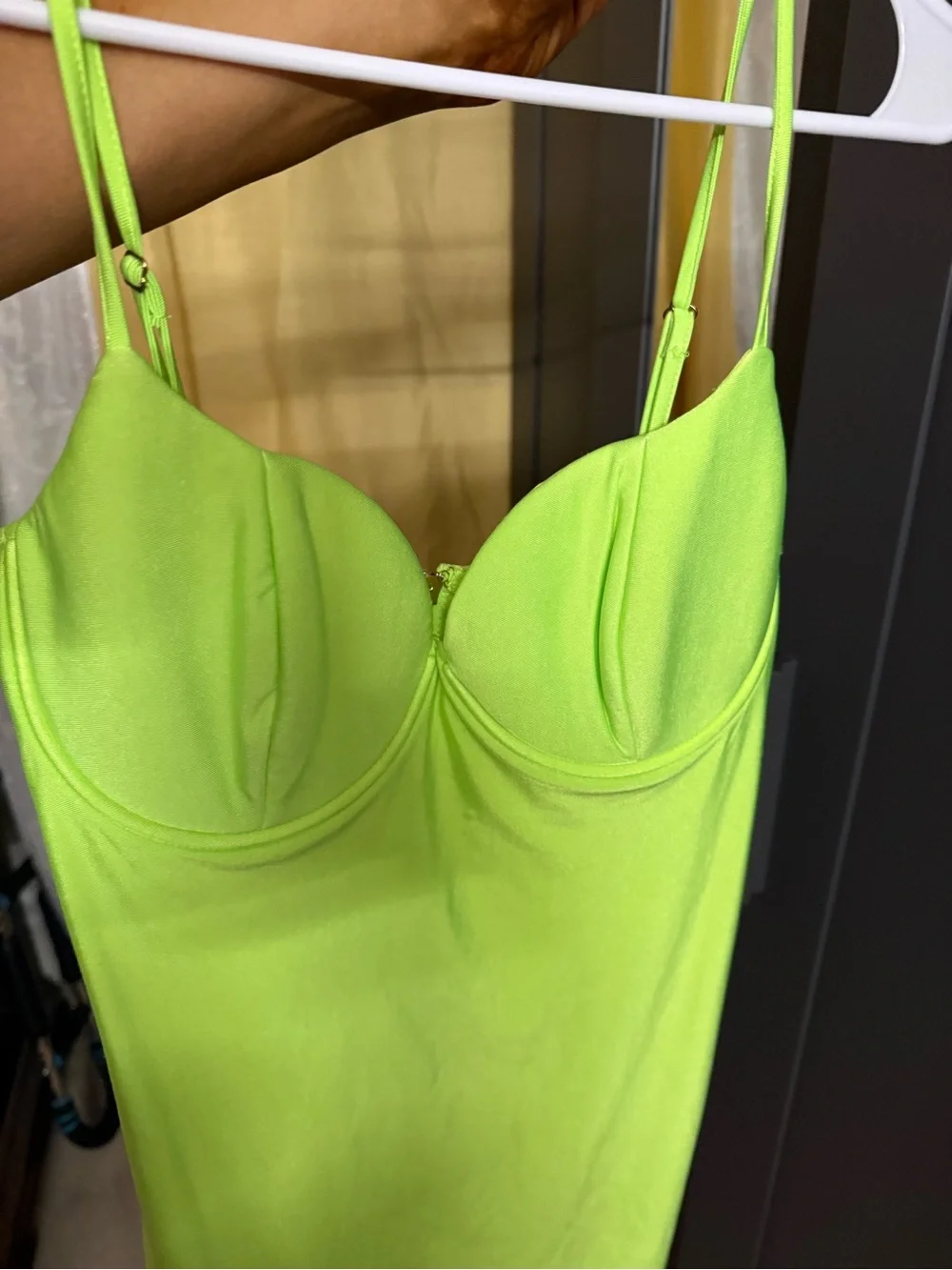 NWT Neon Yellow Midi Bodycon Dress